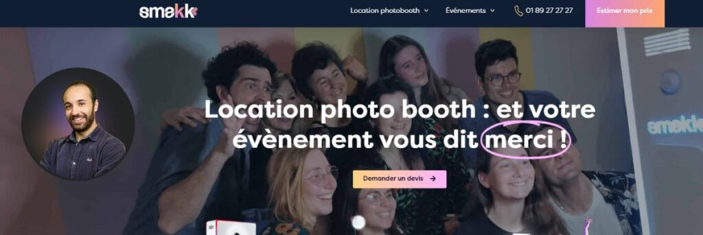 site web internet homepage accueil smakk location photobooth lirann dirigeant